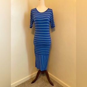 LuLaRoe Blue Striped Dress